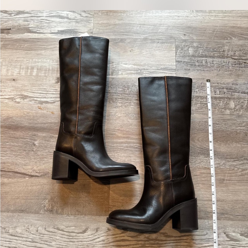 Black Knee-High Leather Boots